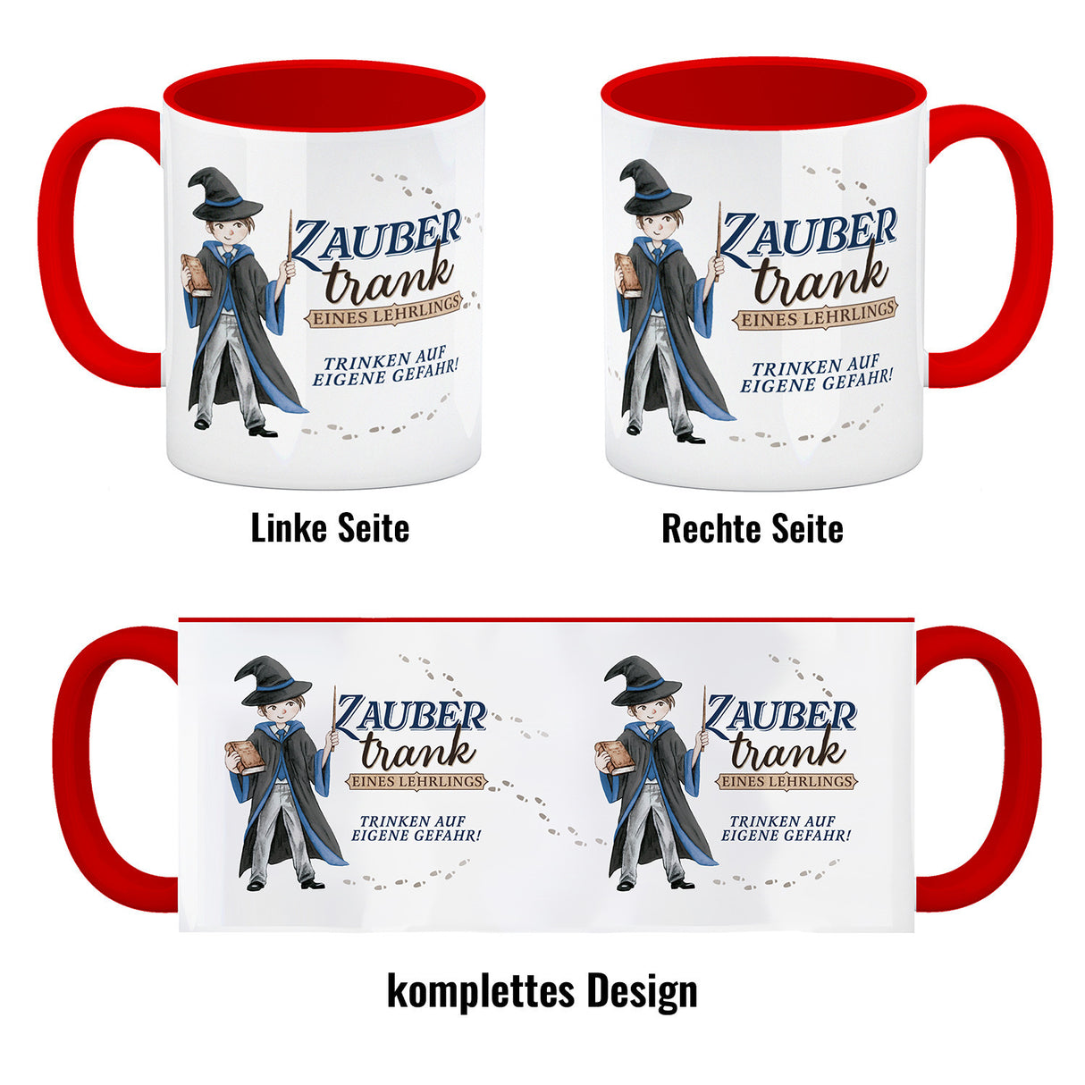 Zaubertrank Kaffeebecher mit Zauberschüler