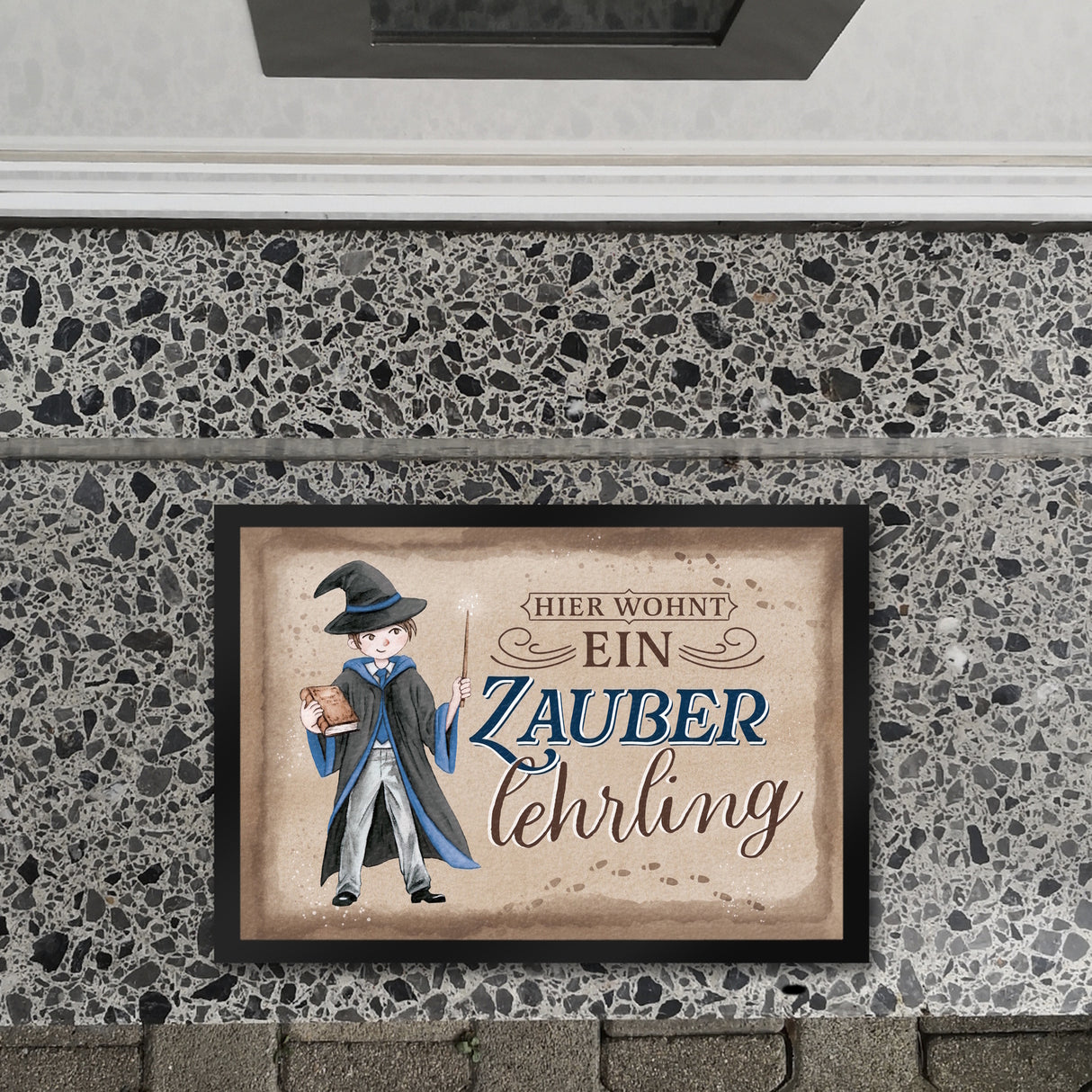 Zauberlehrling Fußmatte in 35x50 cm mit Zauberschüler