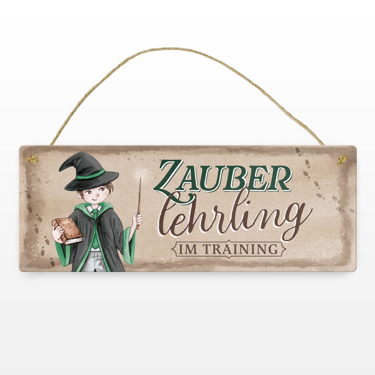 Zauberlehrling im Training Metallschild mit Zauberschüler