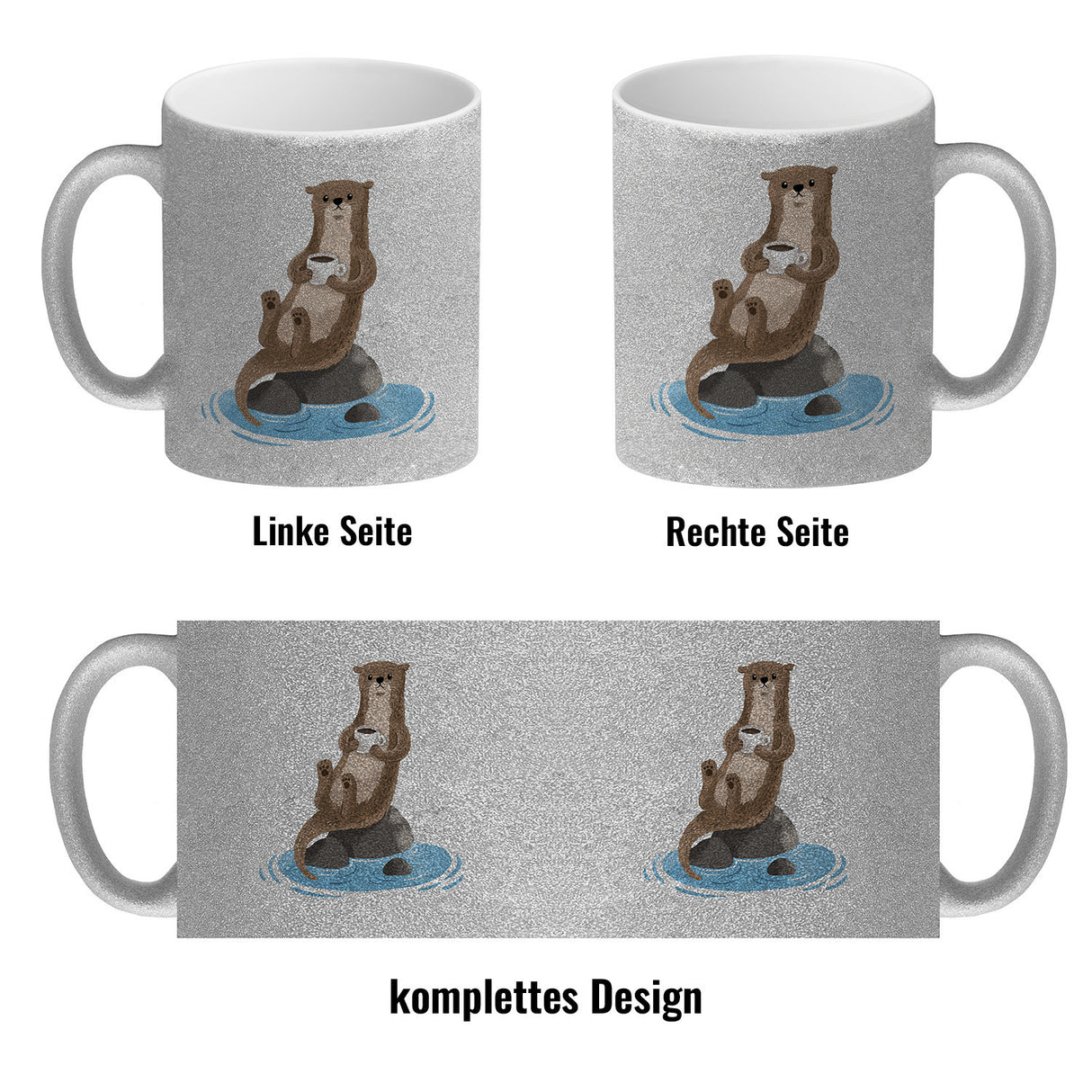 Otter Kaffeebecher mit niedlichem Fischotter