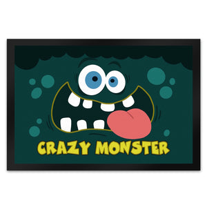 Crazy Monster Fußmatte in 35x50 cm mit verrücktem Gesicht