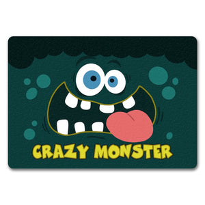 Crazy Monster Fußmatte in 35x50 cm mit verrücktem Gesicht