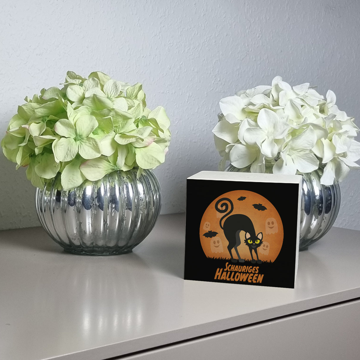 Schauriges Halloween Spardose mit schwarzer Katze