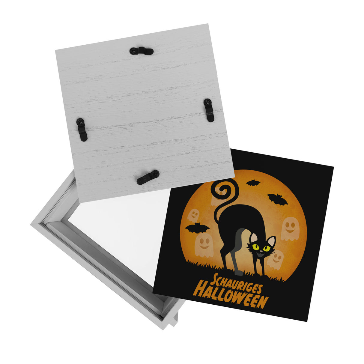Schauriges Halloween Spardose mit schwarzer Katze