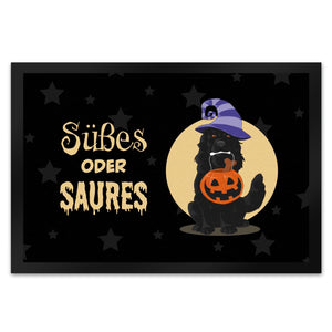 Süßes oder Saures Fußmatte in 35x50 cm mit niedlichem Hund
