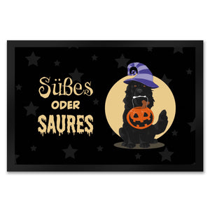 Süßes oder Saures Fußmatte in 35x50 cm mit niedlichem Hund