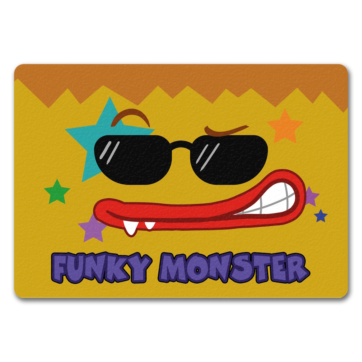 Funky Monster Fußmatte in 35x50 cm mit coolem Gesicht