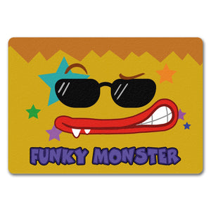 Funky Monster Fußmatte in 35x50 cm mit coolem Gesicht