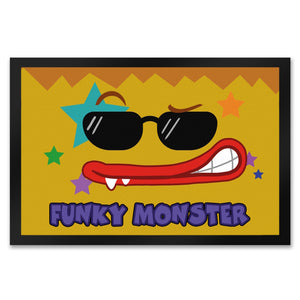 Funky Monster Fußmatte in 35x50 cm mit coolem Gesicht