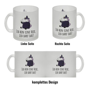 Einhorn-Hexe Kaffeebecher mit Spruch Ich bin eine Hexe ich darf das