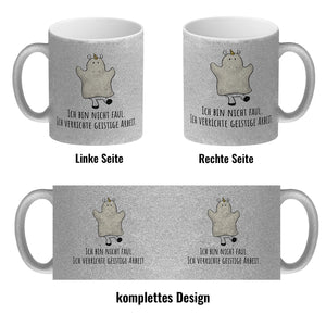 Einhorn-Geist Kaffeebecher mit Spruch Ich bin nicht faul Ich verrichte geistige Arbeit