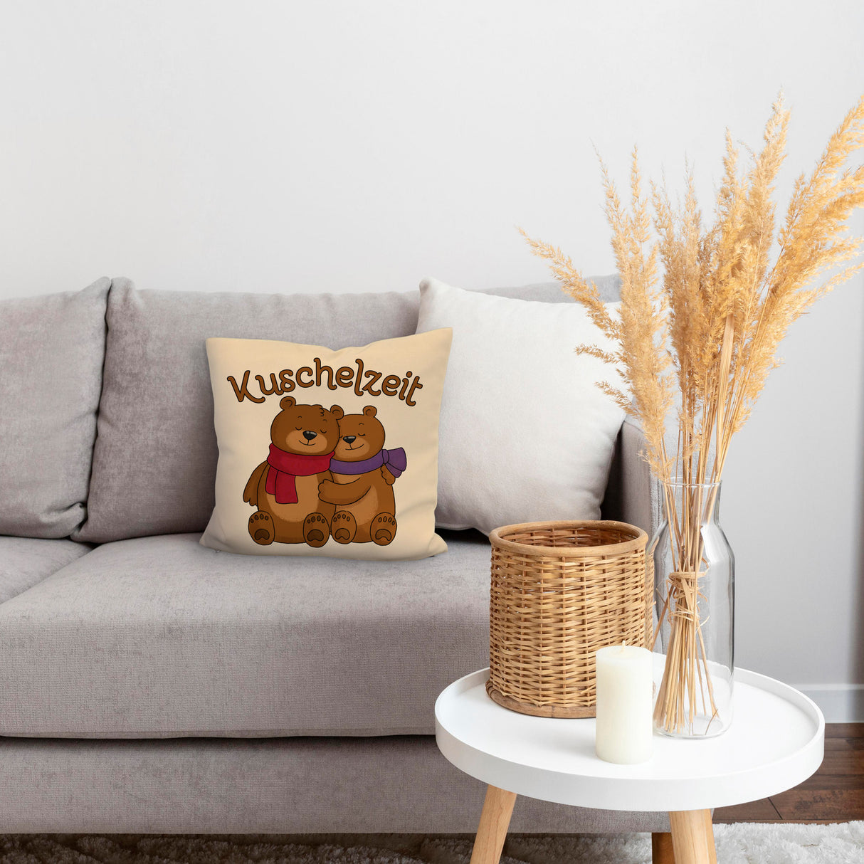 Kuschelzeit Kissen mit niedlichem Bärenpärchen