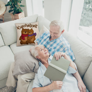 Kuschelzeit Kissen mit niedlichem Bärenpärchen