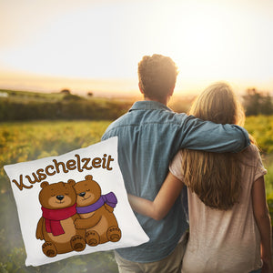 Kuschelzeit Kissen mit niedlichem Bärenpärchen