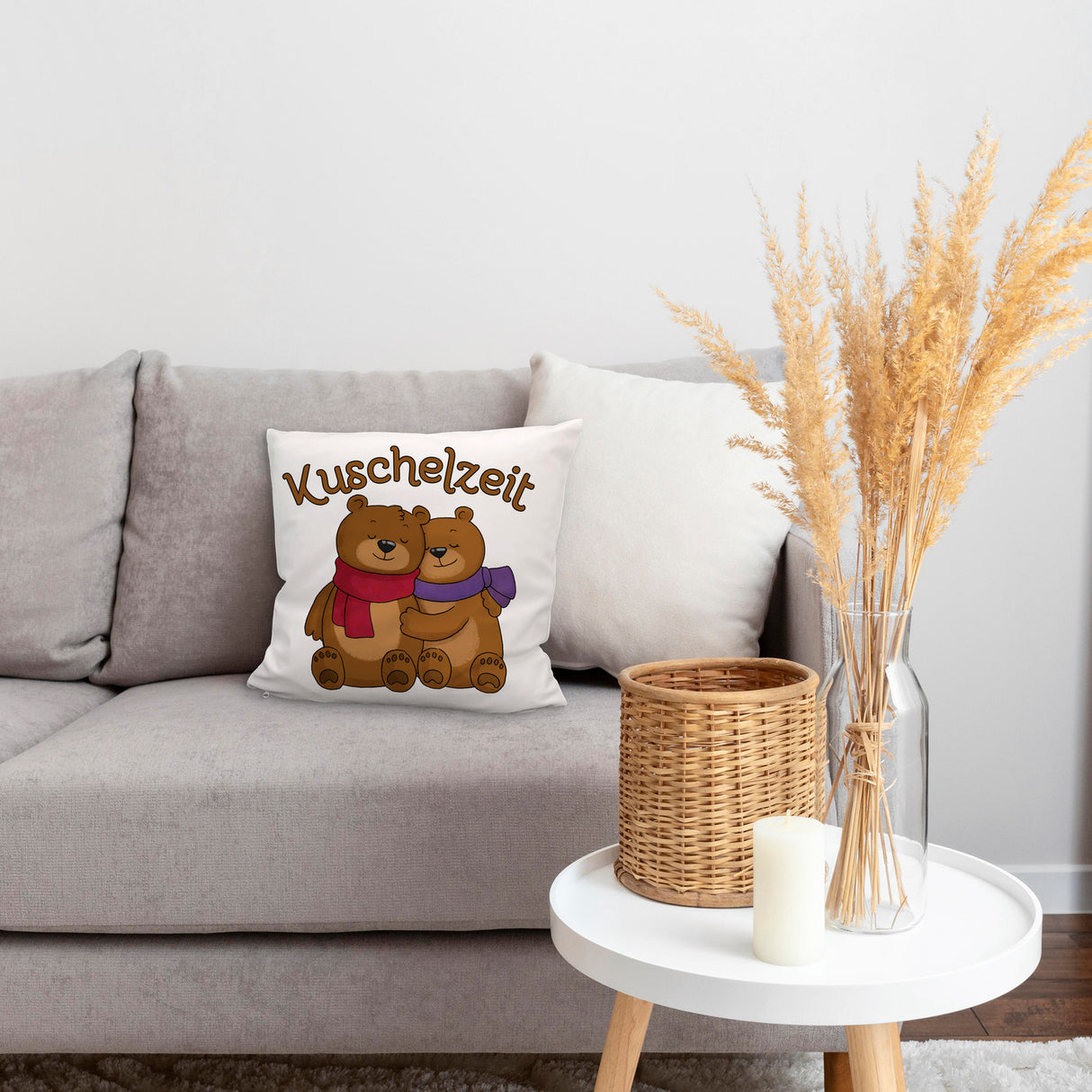 Kuschelzeit Kissen mit niedlichem Bärenpärchen