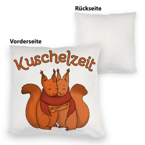 Kuschelzeit Kissen mit niedlichem Eichhörnchenpärchen