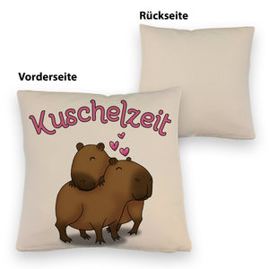 Kuschelzeit Kissen mit niedlichem Capybarapärchen