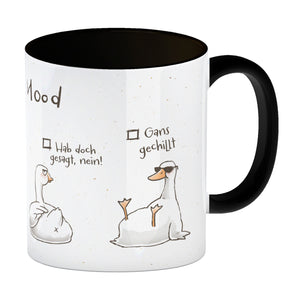 Gilbert die Gans Kaffeebecher mit Spruch Daily Mood