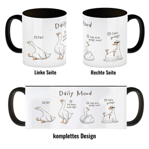 Gilbert die Gans Kaffeebecher mit Spruch Daily Mood