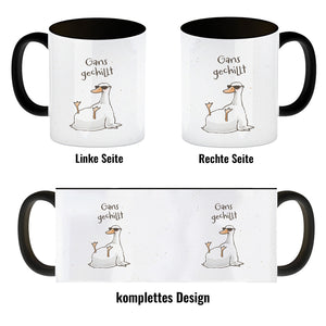 Gilbert die Gans Kaffeebecher mit Spruch Gans gechillt