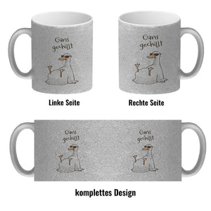 Gilbert die Gans Kaffeebecher mit Spruch Gans gechillt