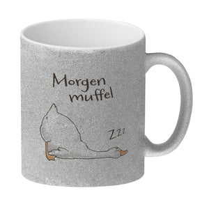 Gilbert die Gans Kaffeebecher mit Spruch Morgenmuffel