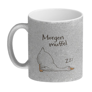 Gilbert die Gans Kaffeebecher mit Spruch Morgenmuffel