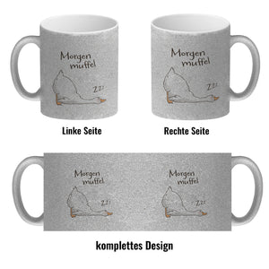 Gilbert die Gans Kaffeebecher mit Spruch Morgenmuffel