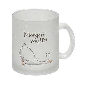 Gilbert die Gans Kaffeebecher mit Spruch Morgenmuffel