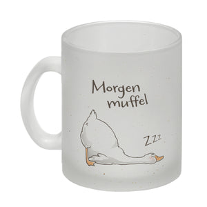 Gilbert die Gans Kaffeebecher mit Spruch Morgenmuffel