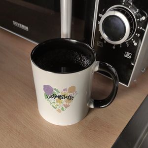 Lieblingstasse Kaffeebecher mit Blumen in Herzform