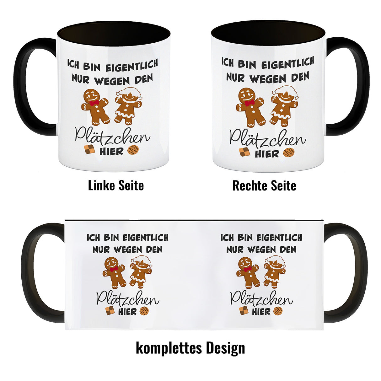 Lebkuchenmännchen Kaffeebecher mit Spruch