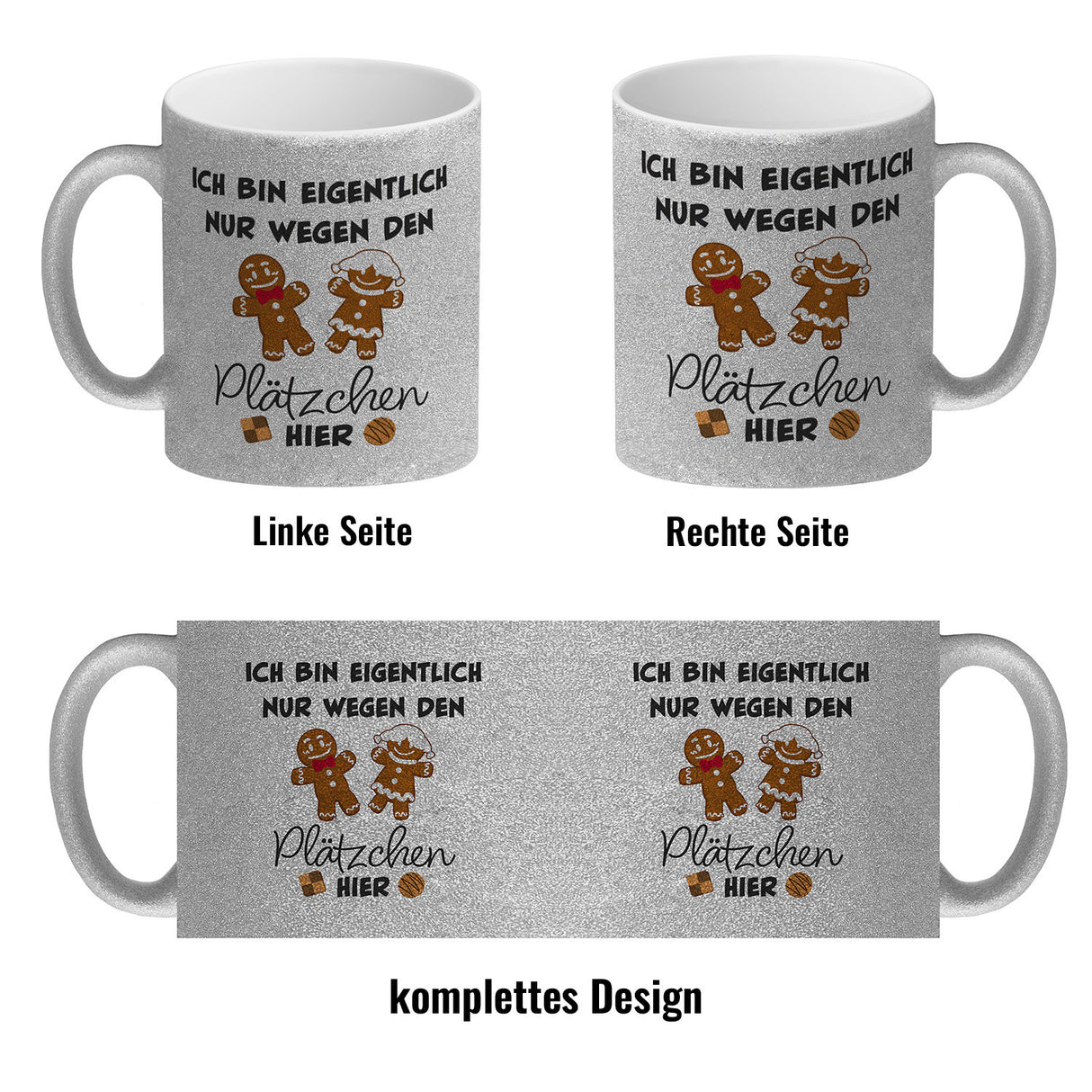 Lebkuchenmännchen Kaffeebecher mit Spruch