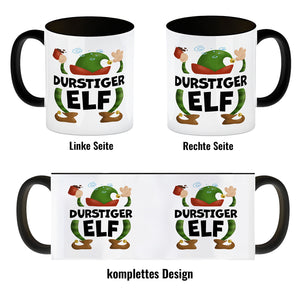 Durstiger Elf Weihnachten Kaffeebecher