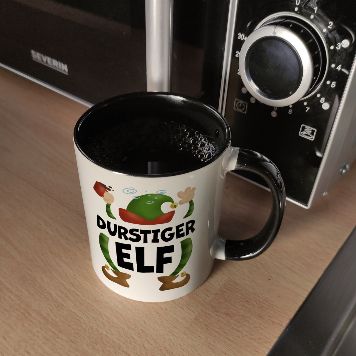 Durstiger Elf Weihnachten Kaffeebecher