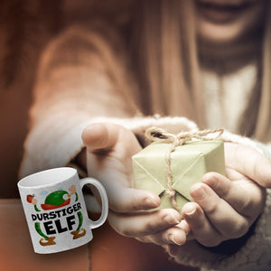 Durstiger Elf Weihnachten Kaffeebecher
