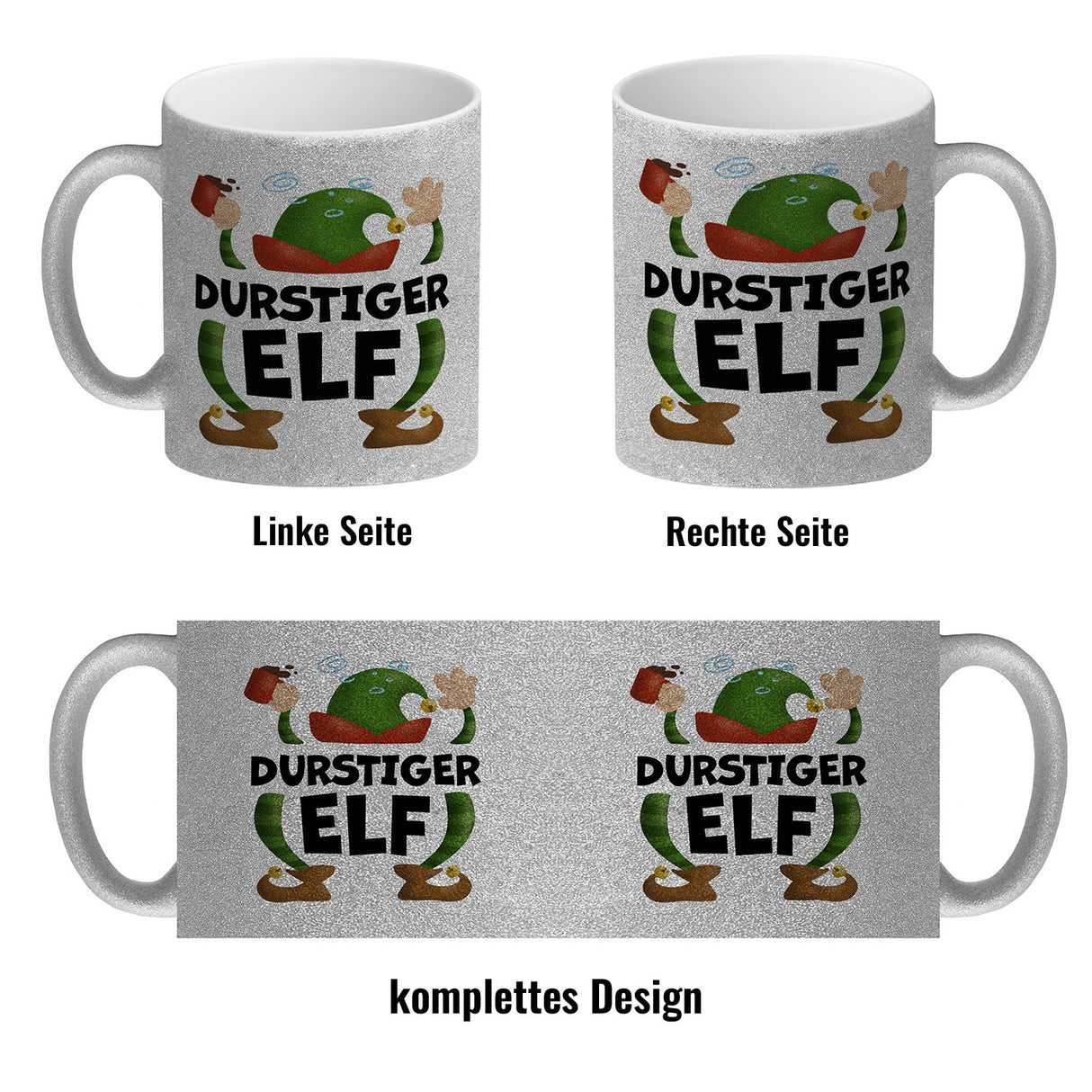 Durstiger Elf Weihnachten Kaffeebecher