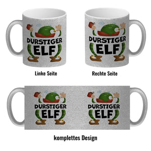 Durstiger Elf Weihnachten Kaffeebecher