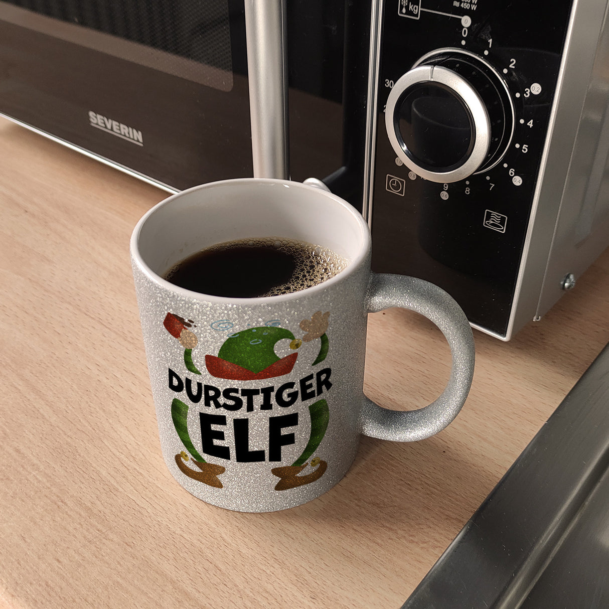 Durstiger Elf Weihnachten Kaffeebecher
