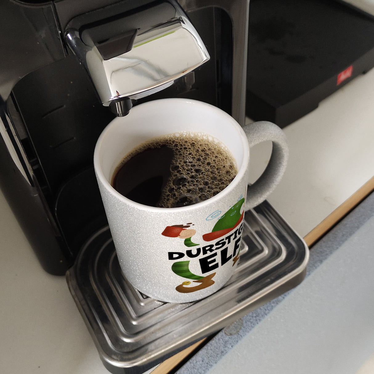 Durstiger Elf Weihnachten Kaffeebecher