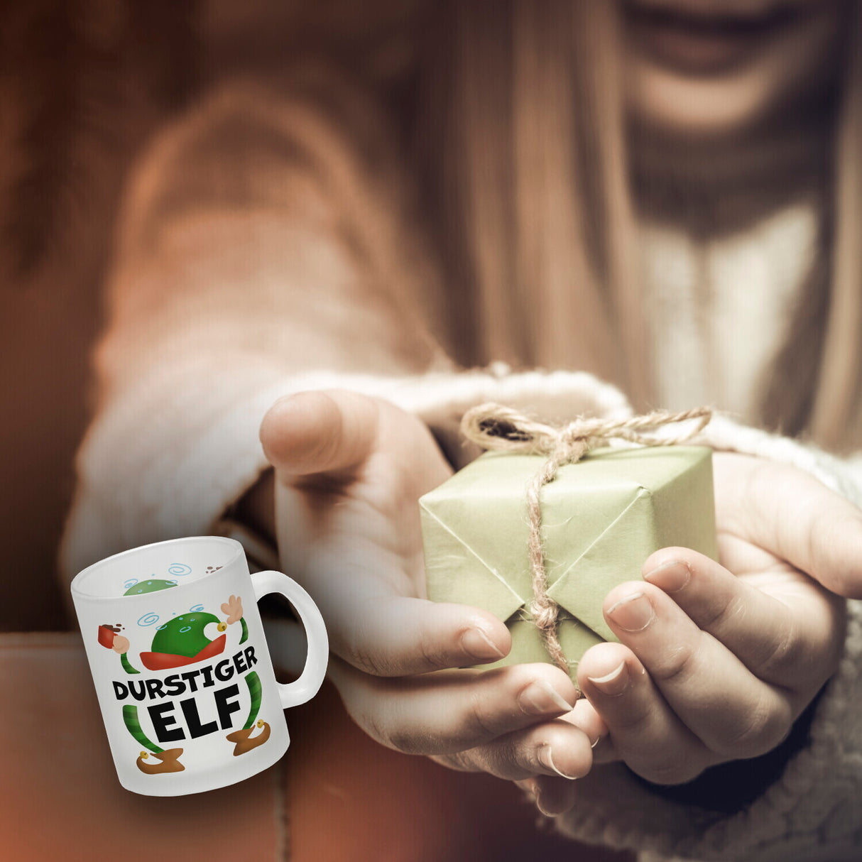 Durstiger Elf Weihnachten Kaffeebecher