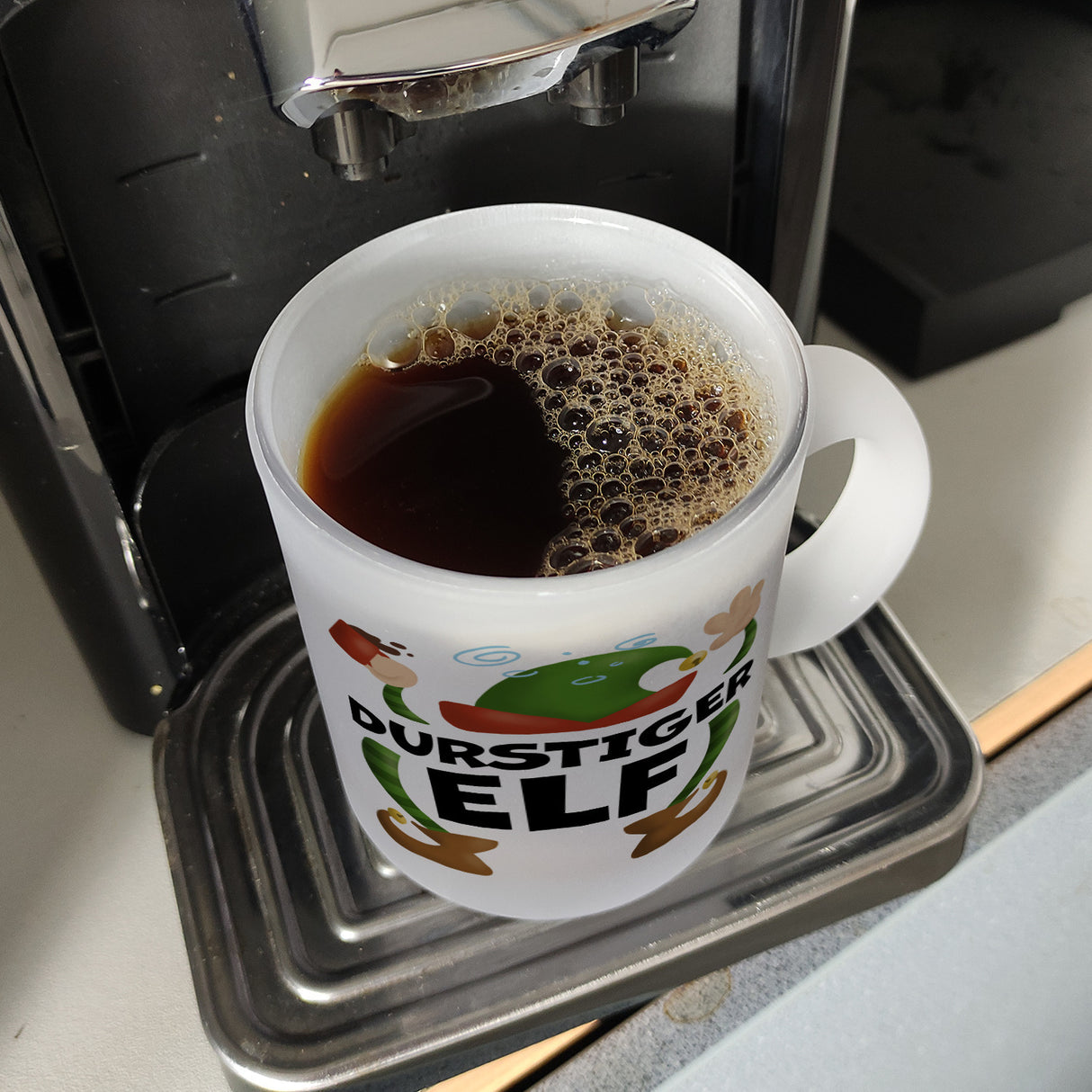 Durstiger Elf Weihnachten Kaffeebecher