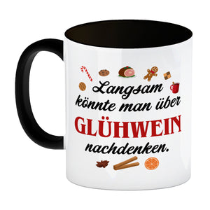 Glühwein Kaffeebecher mit Spruch Zeit für Glühwein