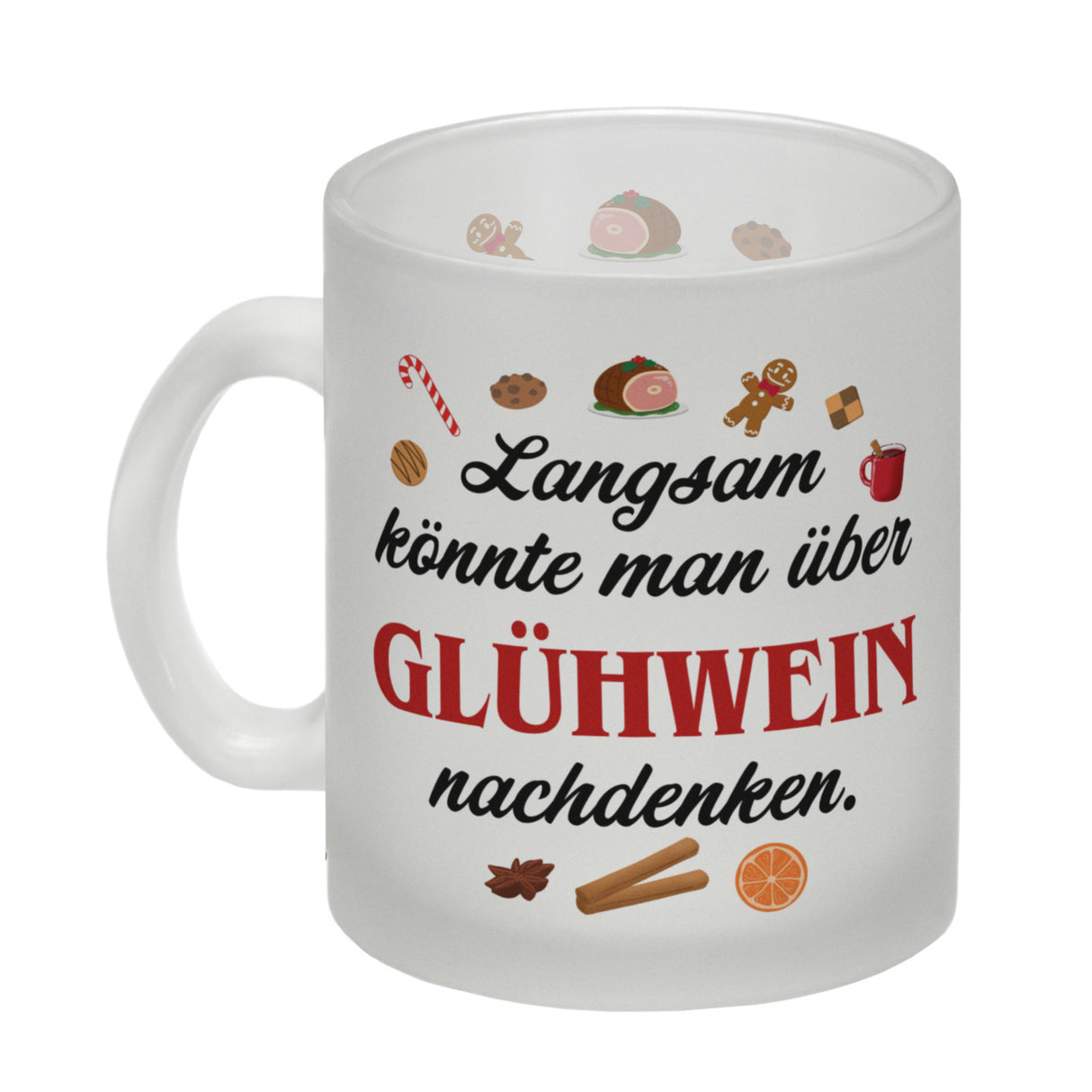 Glühwein Kaffeebecher mit Spruch Zeit für Glühwein