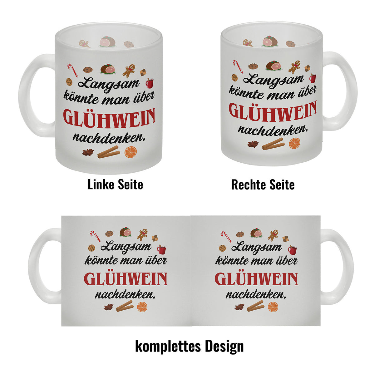 Glühwein Kaffeebecher mit Spruch Zeit für Glühwein