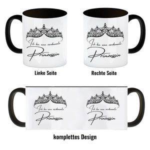 Diadem Kaffeebecher mit Spruch Ich bin eine verdammte Prinzessin