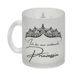 Diadem Kaffeebecher mit Spruch Ich bin eine verdammte Prinzessin