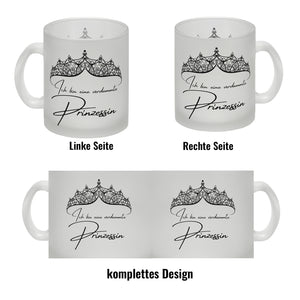 Diadem Kaffeebecher mit Spruch Ich bin eine verdammte Prinzessin