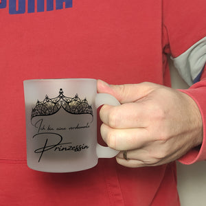 Diadem Kaffeebecher mit Spruch Ich bin eine verdammte Prinzessin