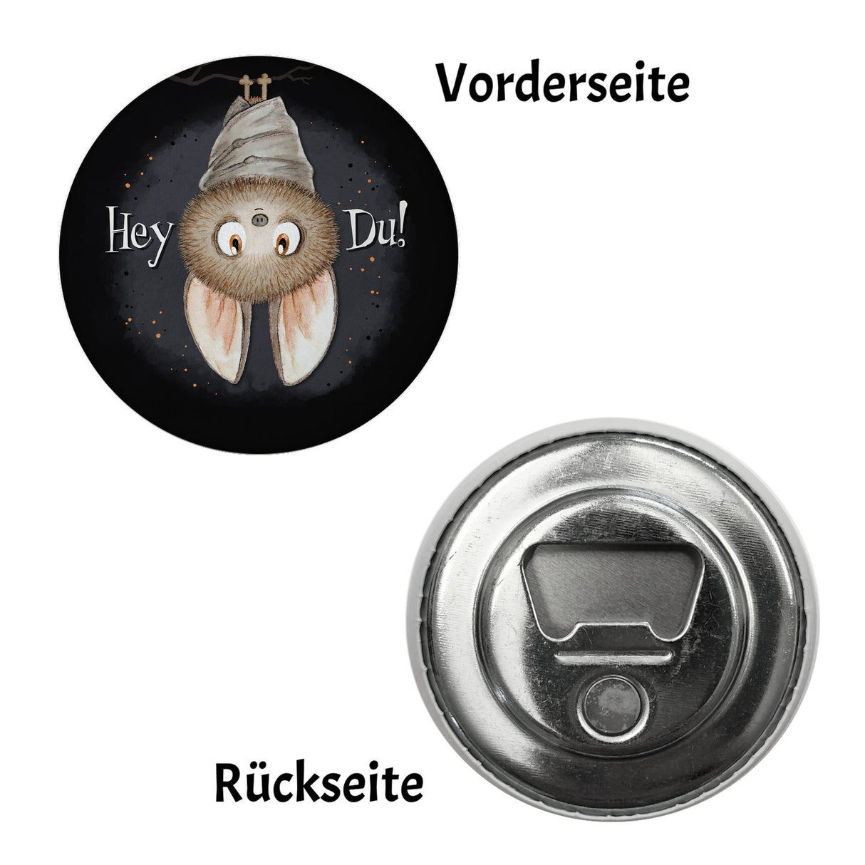 Hey Du! Fledermaus Magnet rund